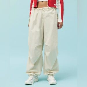 Cream Wide-Leg Pants